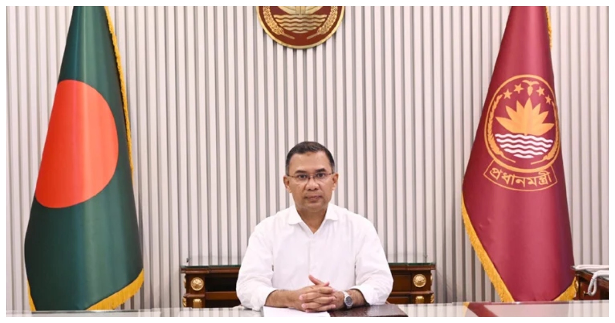 বুধবার রাতে প্রধানমন্ত্রী হিসেবে জাতির উদ্দেশে প্রথম ভাষণ দেন তারেক রহমান। ছবি: বাসস