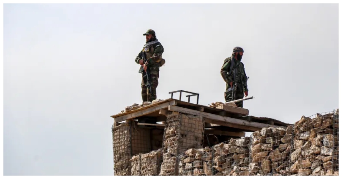 রাতভর হামলার পর আফগান-পাকিস্তান সীমান্তে দায়িত্বরত তালেবান সামরিক সদস্য। ছবি: আল জাজিরা